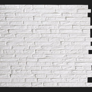 Dekorativni stenski panel - Opeka Viejo bela - 118 x 93 cm