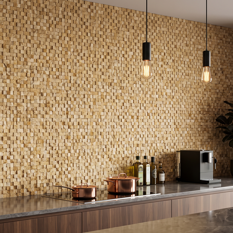 Dekorativni stenski panel - Kamen Burgos Chocolate - 110 x 82 cm