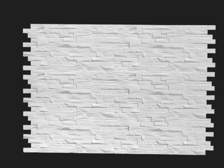 Dekorativni stenski panel - Les Aragon bela - 125 x 84 cm