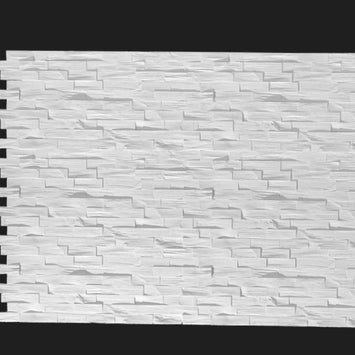 Dekorativni stenski panel - Les Aragon bela - 125 x 84 cm