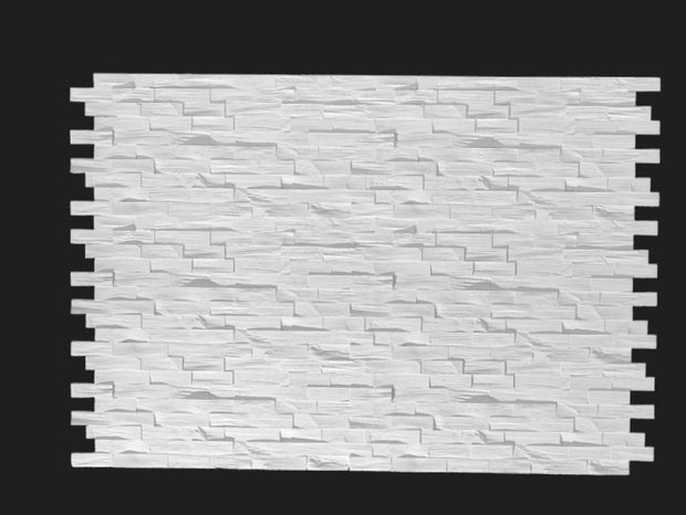 Dekorativni stenski panel - Les Aragon bela - 125 x 84 cm