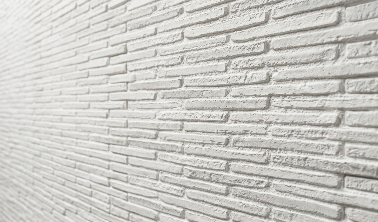 Dekorativni stenski panel - Opeka Aldaia bela - 107 x 79 cm