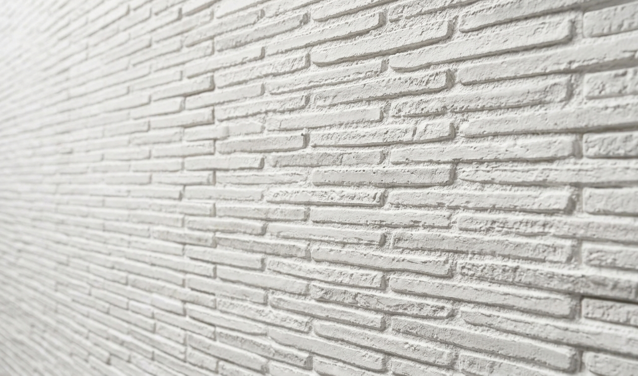 Dekorativni stenski panel - Opeka Aldaia bela - 107 x 79 cm