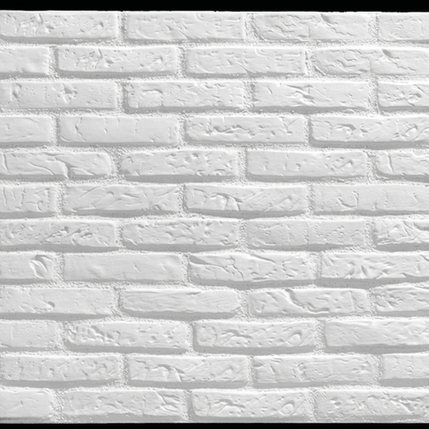 Dekorativni stenski panel - Opeka Refractario bela - 106 x 82 cm