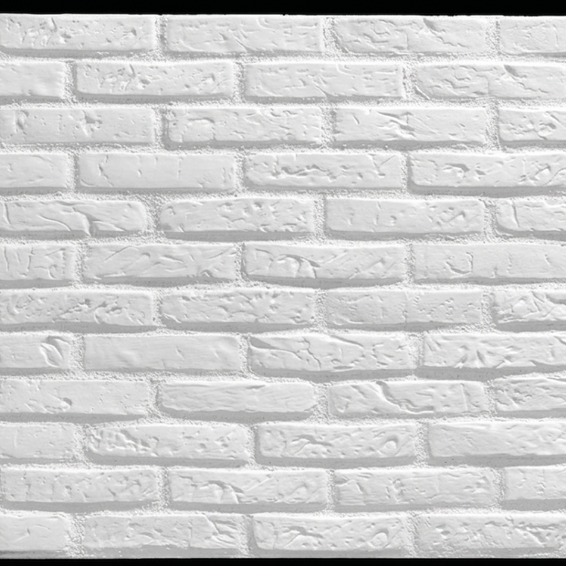 Dekorativni stenski panel - Opeka Refractario bela - 106 x 82 cm