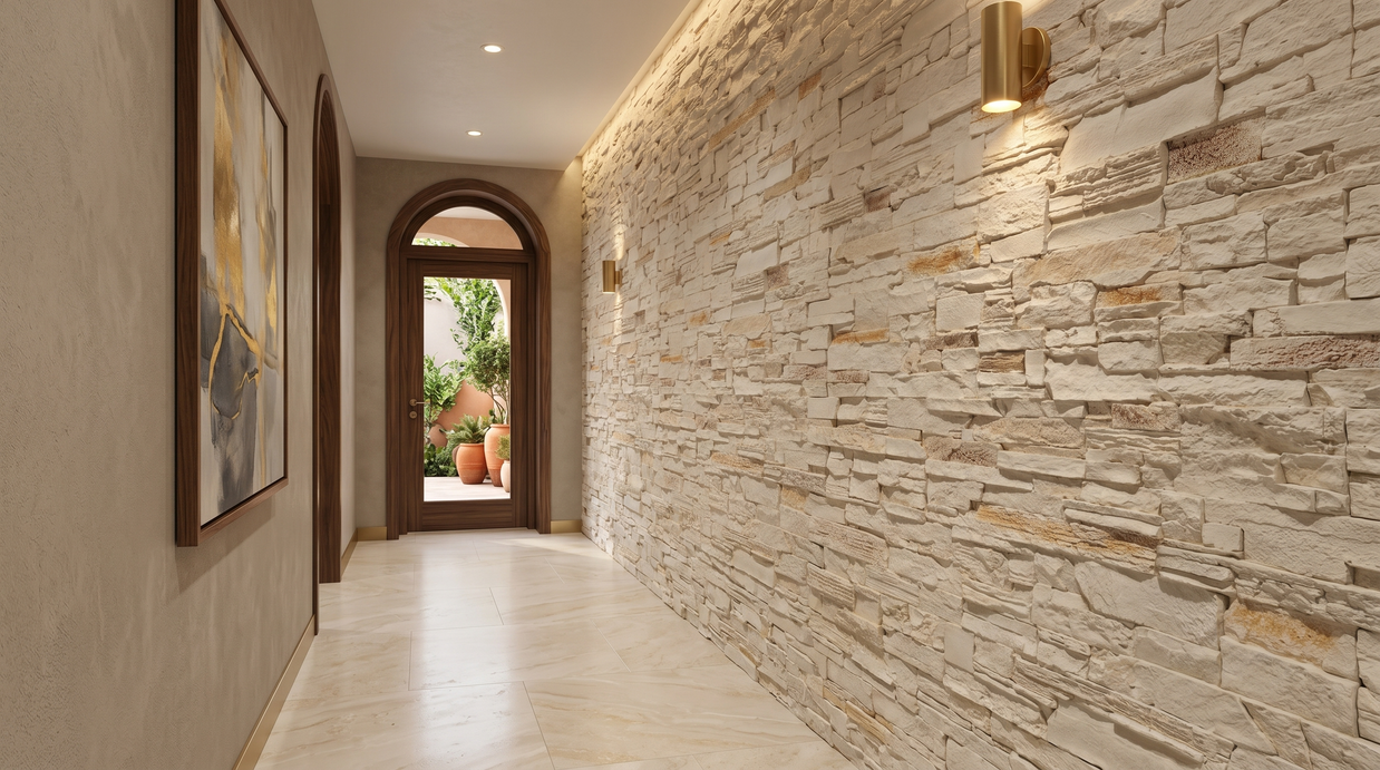 Dekorativni stenski panel - Skrilavec Pizarra Tierra - 118 x 93 cm