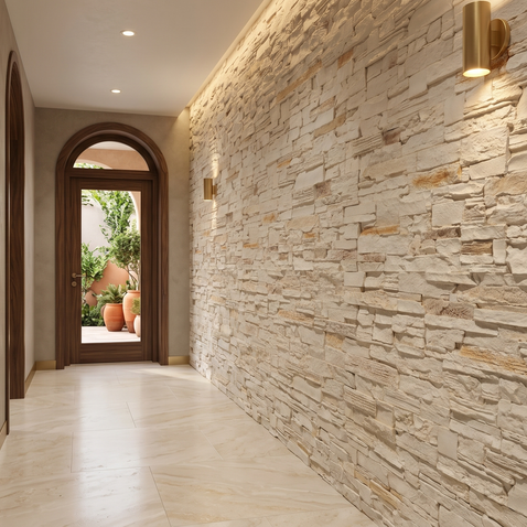 Dekorativni stenski panel - Skrilavec Pizarra Tierra - 118 x 93 cm