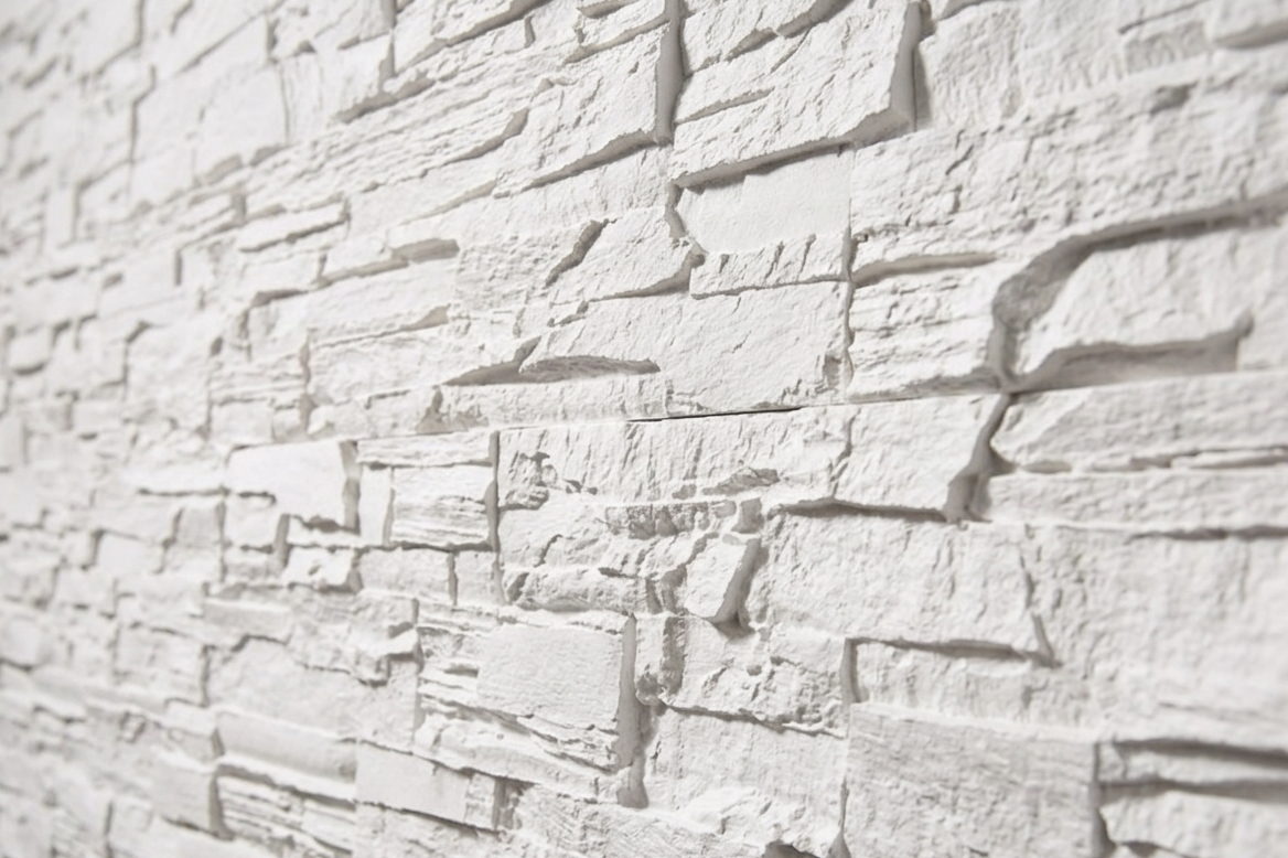 Dekorativni stenski panel - Skrilavec Pizarra bela - 118 x 93 cm