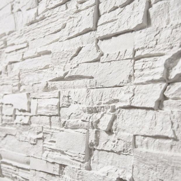 Dekorativni stenski panel - Skrilavec Pizarra bela - 118 x 93 cm