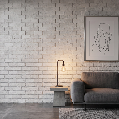 Dekorativni stenski panel - Opeka Tosco bela - 116 x 81 cm