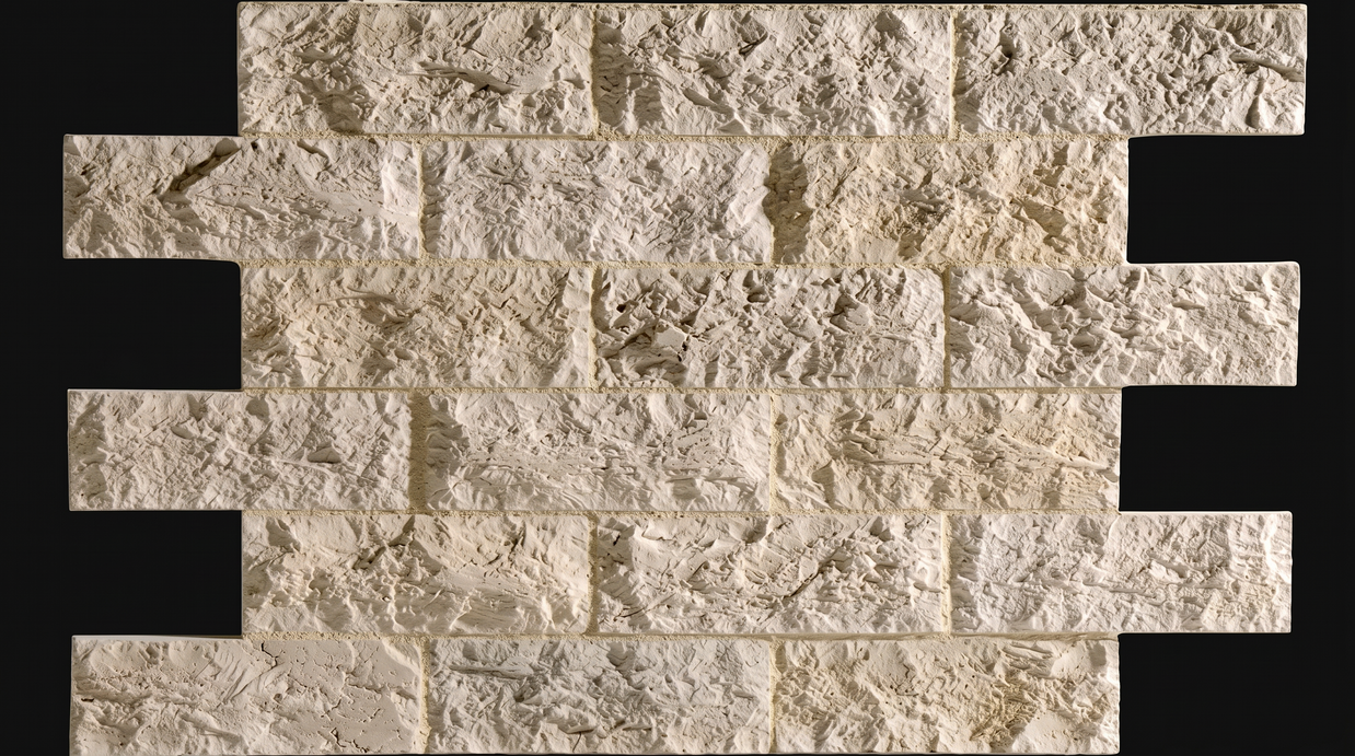 Dekorativni stenski panel - Kamen Travertino Blanco - 107 x 88 cm