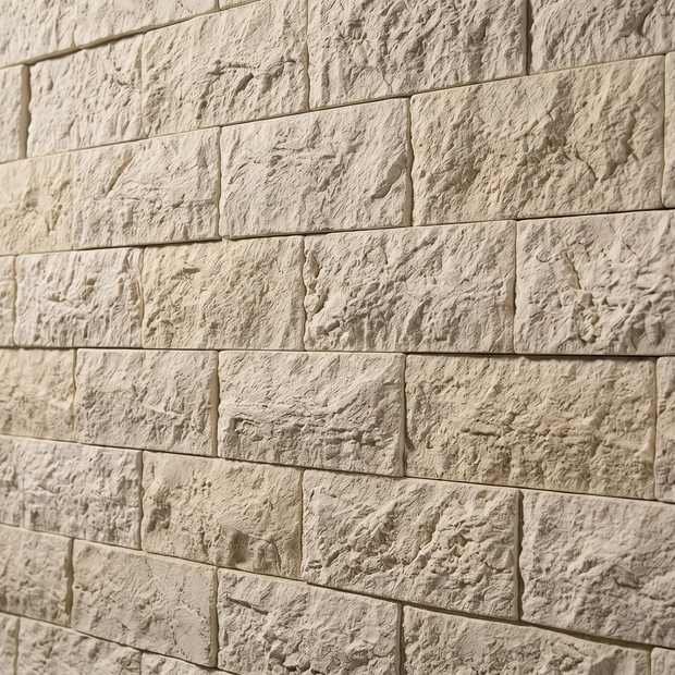 Dekorativni stenski panel - Kamen Travertino Blanco - 107 x 88 cm