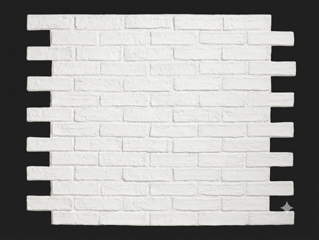 Dekorativni stenski panel - Opeka Caravista bela - 118 x 93 cm