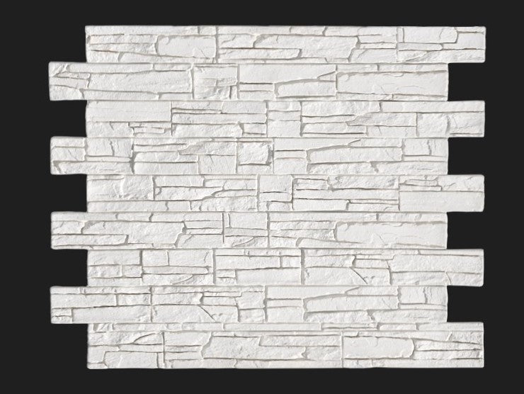 Dekorativni stenski panel - Skrilavec Soria bela - 118 x 93 cm