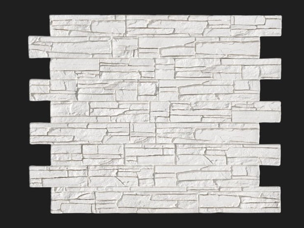 Dekorativni stenski panel - Skrilavec Soria bela - 118 x 93 cm