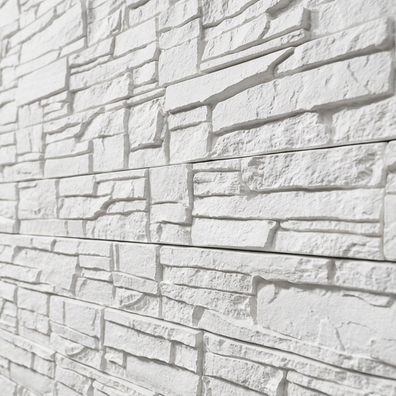Dekorativni stenski panel - Skrilavec Soria bela - 118 x 93 cm