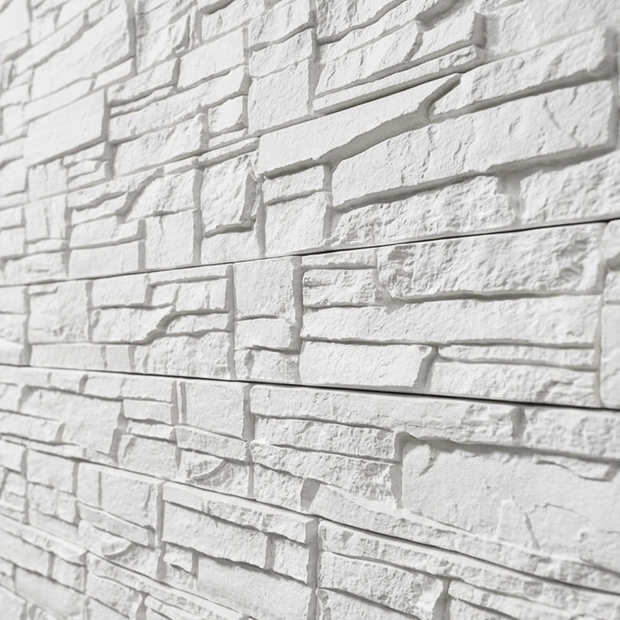 Dekorativni stenski panel - Skrilavec Soria bela - 118 x 93 cm