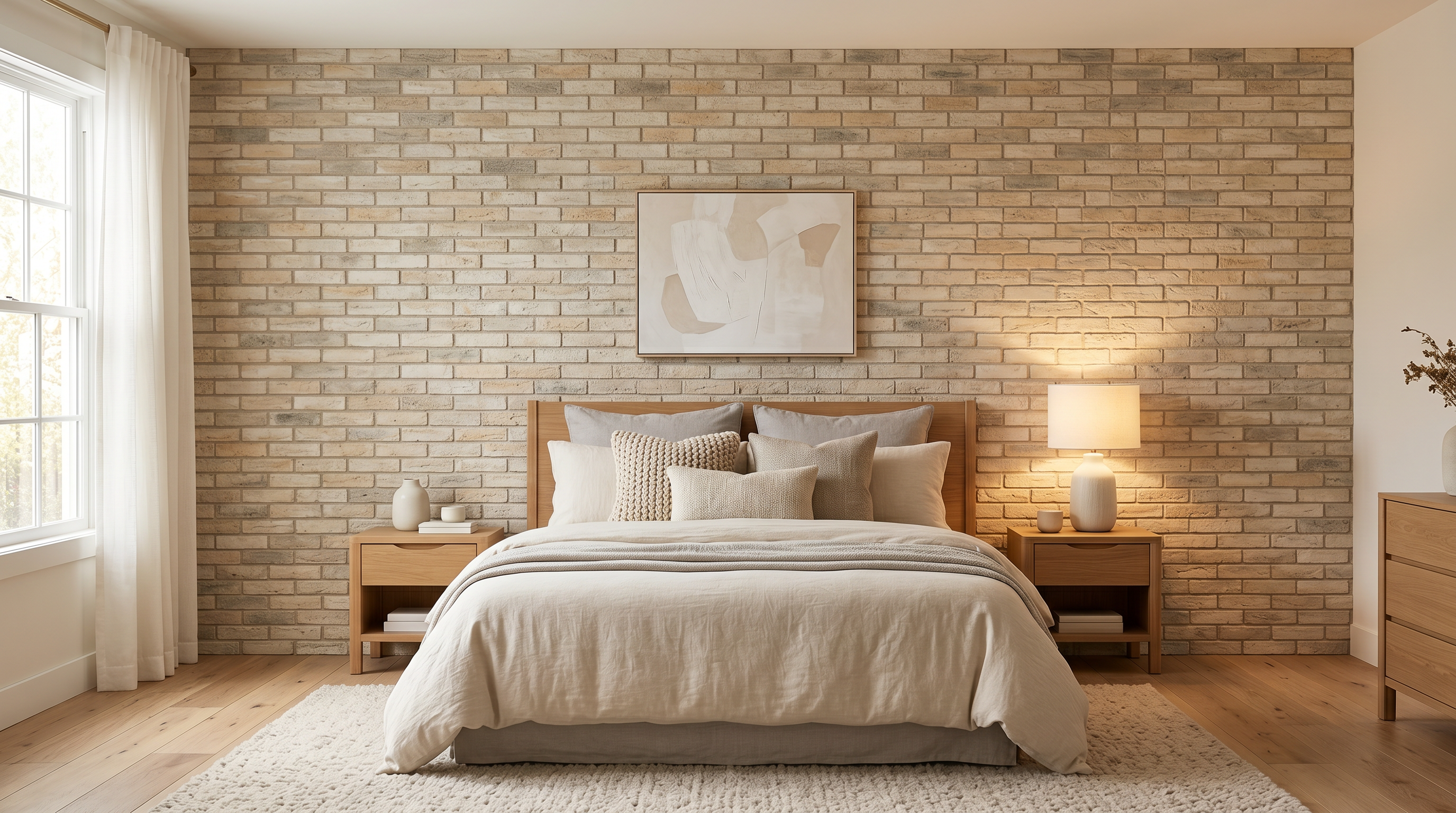 Dekorativni stenski panel - Opeka Nuevo Blanco - 118 x 93 cm