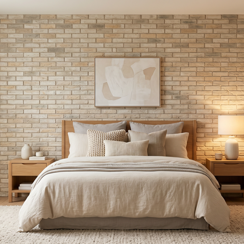 Dekorativni stenski panel - Opeka Nuevo Blanco - 118 x 93 cm
