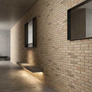 Dekorativni stenski panel - Opeka Caravista Blanco - 118 x 93 cm