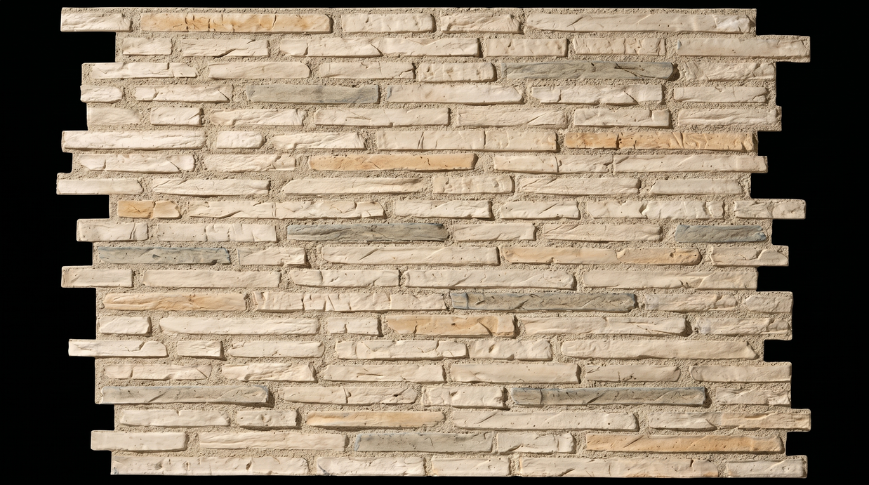 Dekorativni stenski panel - Opeka Viejo Blanco - 118 x 93 cm