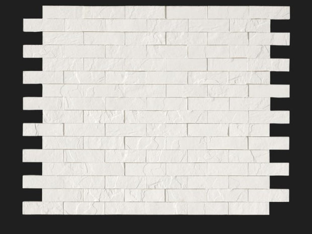 Dekorativni stenski panel - Opeka Santander bela - 118 x 93 cm