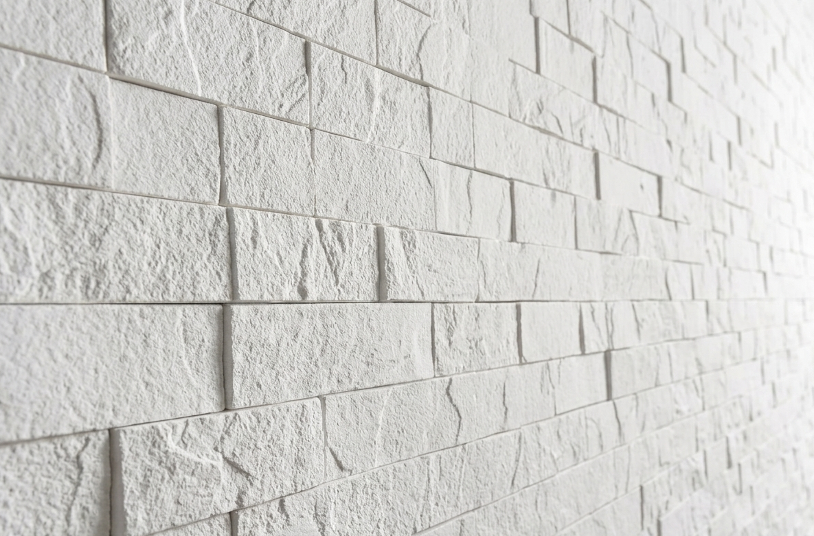 Dekorativni stenski panel - Opeka Santander bela - 118 x 93 cm