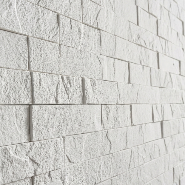 Dekorativni stenski panel - Opeka Santander bela - 118 x 93 cm