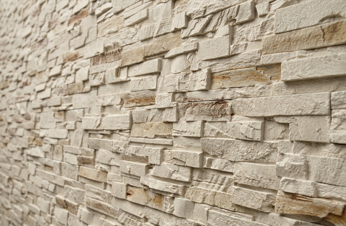 Dekorativni stenski panel - Skrilavec Laja Pizarra Blanco - 110 x 80 cm