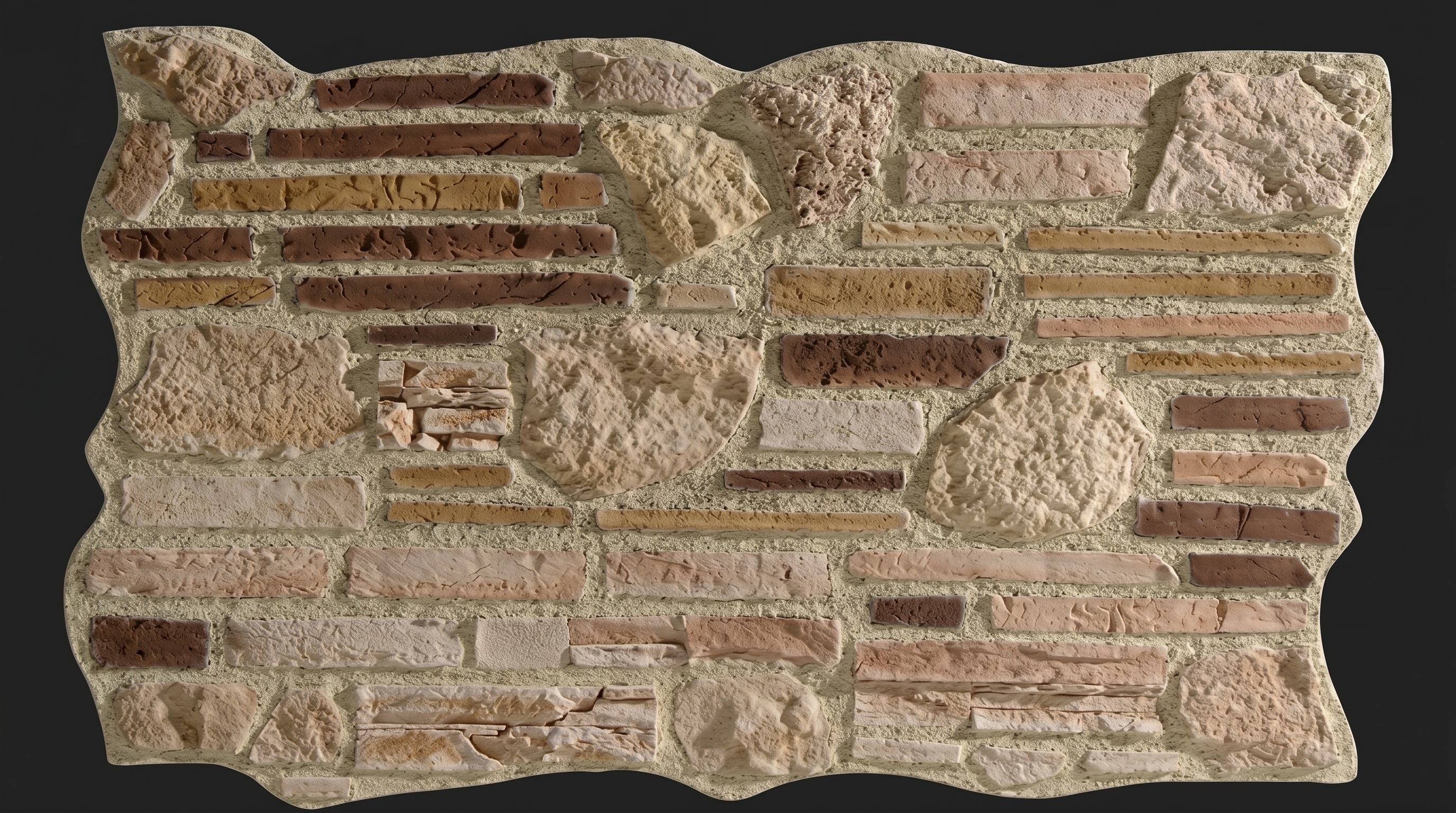 Dekorativni stenski panel - Kamen Cuenca Restos - 120 x 85 cm