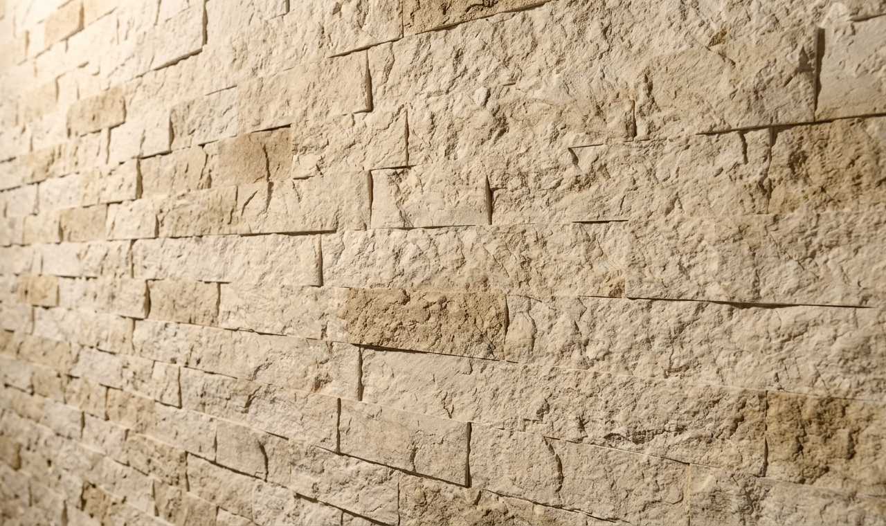 Dekorativni stenski panel - Kamen Navarra Blanco - 118 x 93 cm