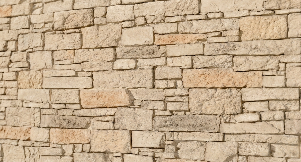 Dekorativni stenski panel - Kamen Teruel Blanco - 114 x 80 cm
