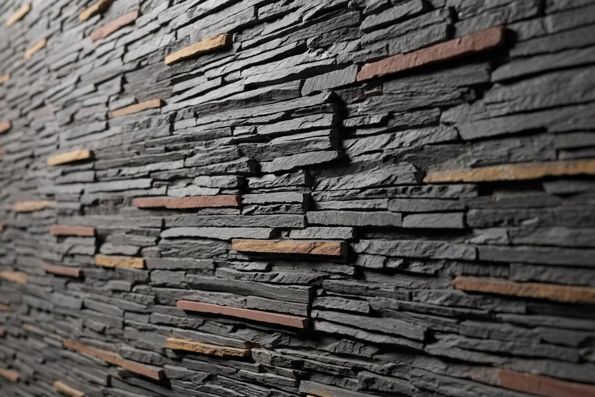 Dekorativni stenski panel - Skrilavec Laja Fina Multicolor - 118 x 93 cm
