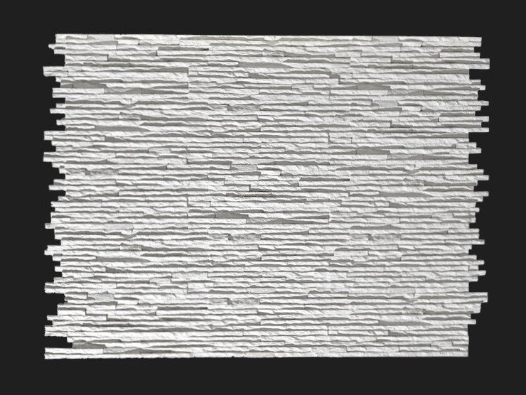 Dekorativni stenski panel - Skrilavec Valladolid bela - 112 x 80 cm