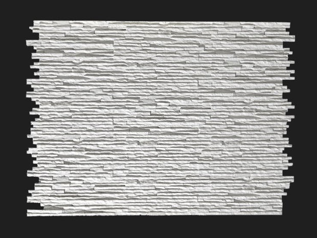 Dekorativni stenski panel - Skrilavec Valladolid bela - 112 x 80 cm