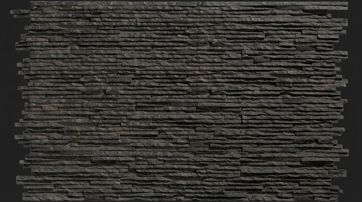 Dekorativni stenski panel - Skrilavec Valladolid črna - 112 x 80 cm