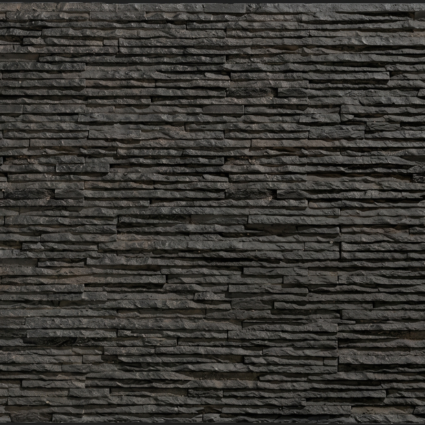 Dekorativni stenski panel - Skrilavec Valladolid črna - 112 x 80 cm
