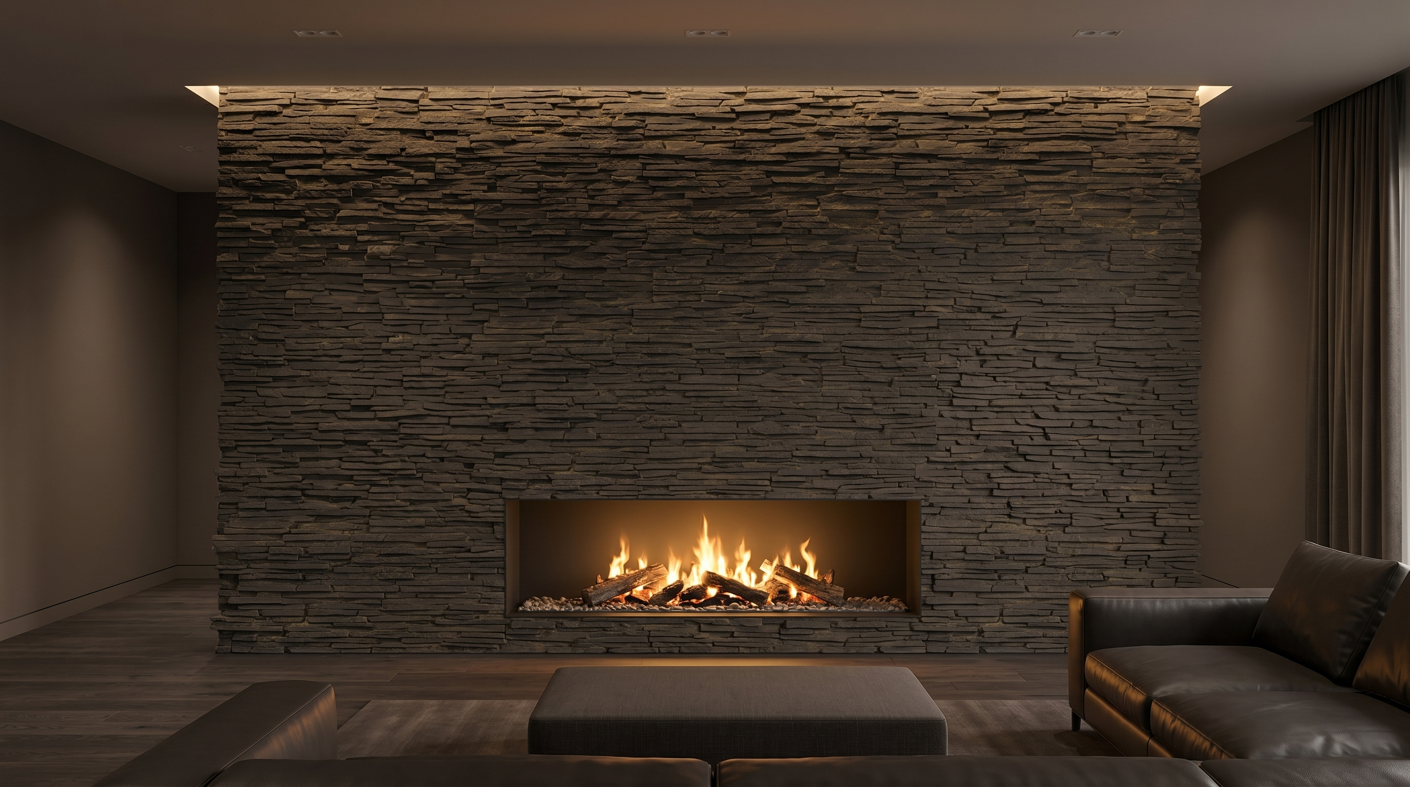 Dekorativni stenski panel - Skrilavec Laja Fina Negro - 118 x 93 cm