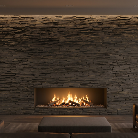 Dekorativni stenski panel - Skrilavec Laja Fina Negro - 118 x 93 cm