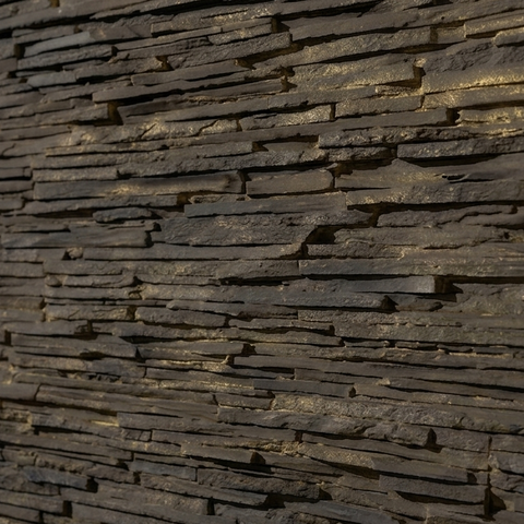 Dekorativni stenski panel - Skrilavec Laja Fina Negro - 118 x 93 cm