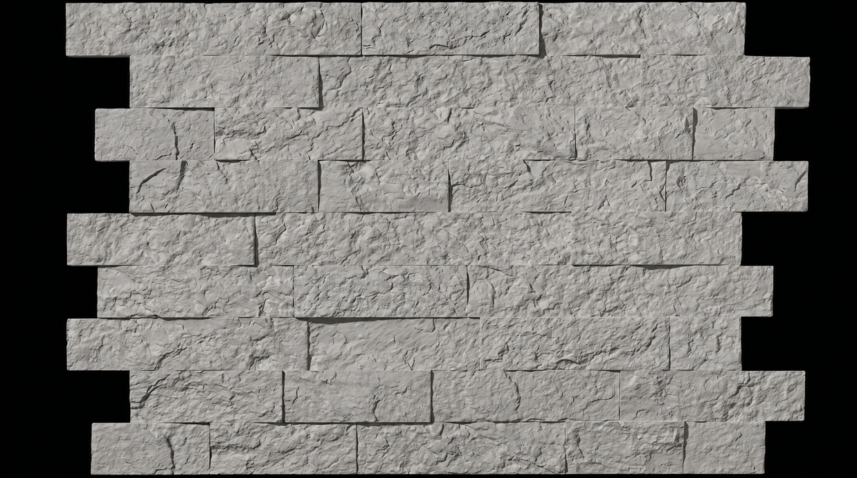 Dekorativni stenski panel - Kamen Navarra Gris - 118 x 93 cm