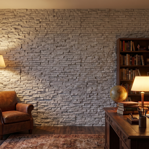 Dekorativni stenski panel - Kamen Navarra Gris - 118 x 93 cm