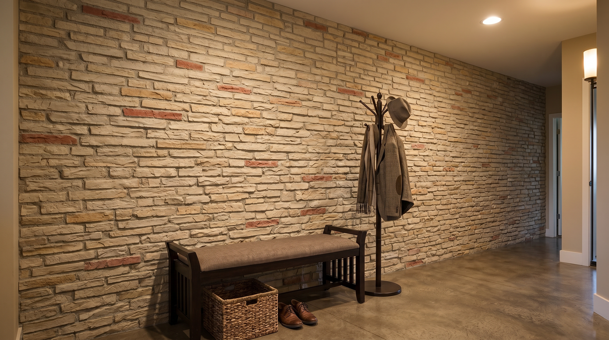 Dekorativni stenski panel - Opeka Viejo Rojizo - 118 x 93 cm