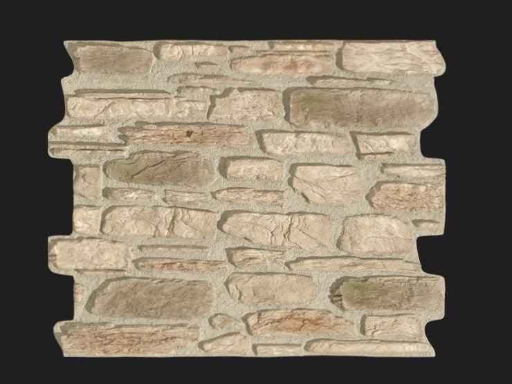 Dekorativni stenski panel - Kamen Galicia Gris Musgo - 108 x 93 cm