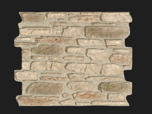 Dekorativni stenski panel - Kamen Galicia Gris Musgo - 108 x 93 cm