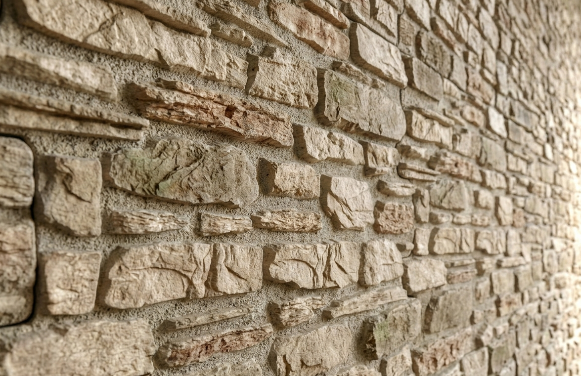 Dekorativni stenski panel - Kamen Galicia Gris Musgo - 108 x 93 cm