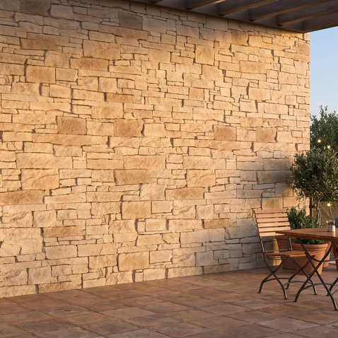 Dekorativni stenski panel - Kamen Teruel Marron - 114 x 80 cm