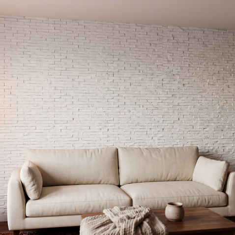 Dekorativni zidni panel - Drvo Aragon bijelo - 125 x 84 cm