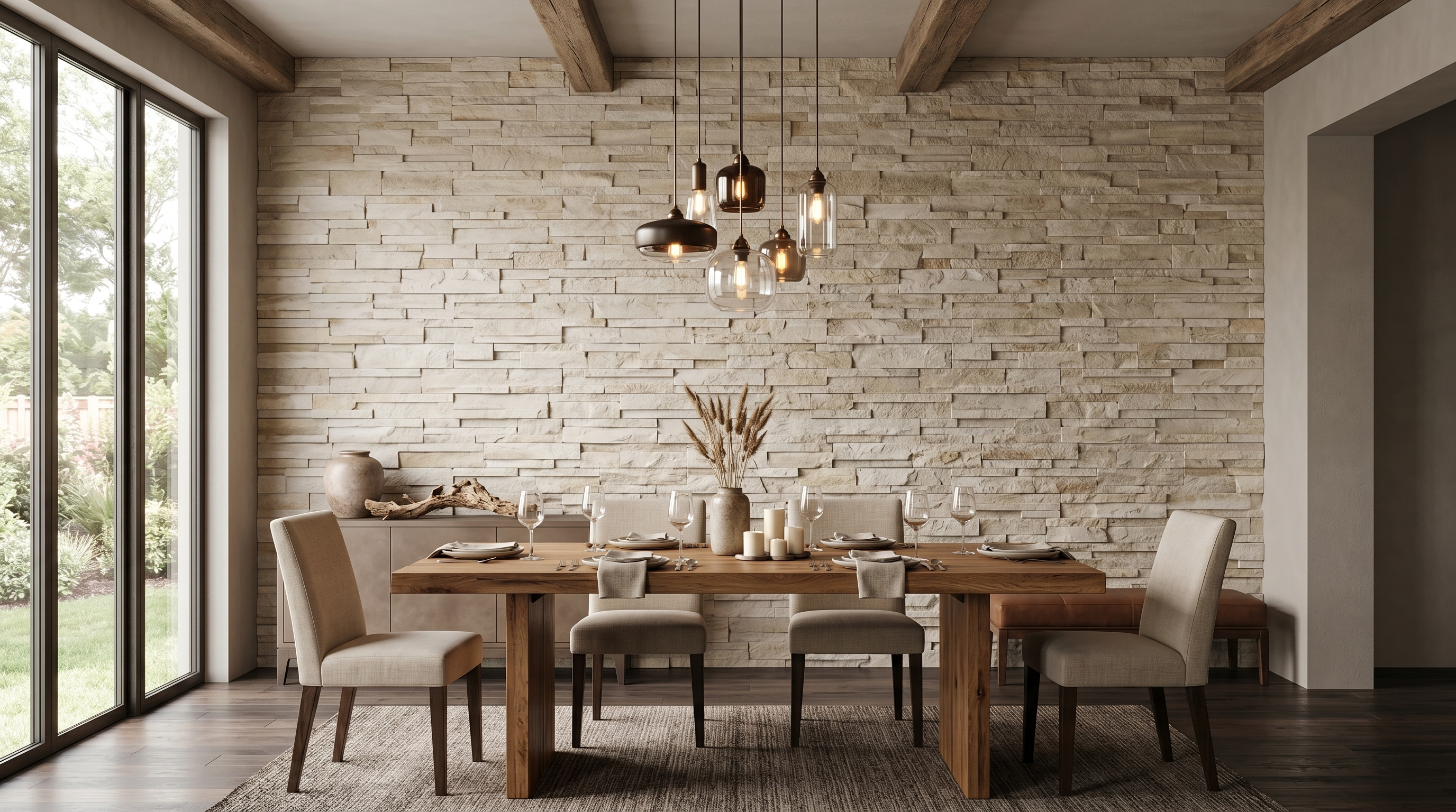 Dekorativni stenski panel - Skrilavec Castilla - 115 x 90 cm