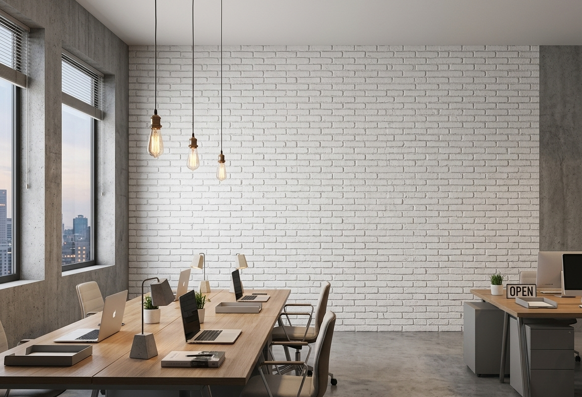 Dekorativni stenski panel - Opeka Rustic bela - 117 x 91,5 cm